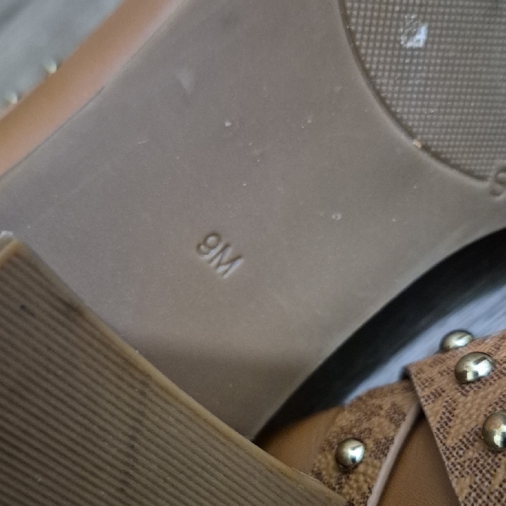 Michael Kors Tan Studded Ankle Boots - Picture 5 of 7